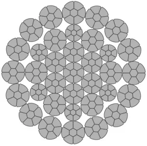 Стальной канат PYTHON Compac 35 (35xK7) 28 мм, sS Galv, 1960 N/mm2 — фото превью