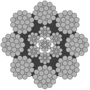 Стальной канат PYTHON Super 8R (8x25) 31 мм, sZ Galv, 1960 N/mm2 — фото превью