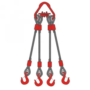 Строп канатный четырехветвевой 4СК 8 т, 7,5 м оцинкованный — фото превью