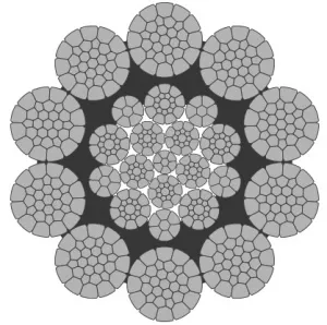 Стальной канат PYTHON Ultra CP (10xK31) 70 мм, zS Galv, 1960 N/mm2 — фото превью