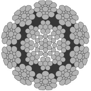 Стальной канат PYTHON Multi (10xK19) 33 мм, sZ Galv, 1960 N/mm2 — фото превью