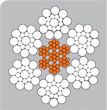 Канат со стальным проволочным сердечником