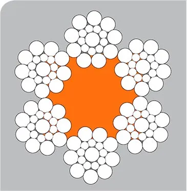 Канат с волокнистым сердечником