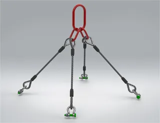 Бирка на стальных канатных стропах