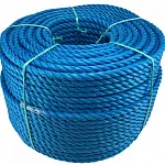 Канат полипропиленовый тросовой свивки 3-х прядный 72 мм (ППТ), 220 м — фото превью