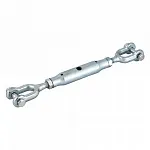 Талреп закрытый М22 вилка-вилка DIN 1478 оцинкованный — фото превью