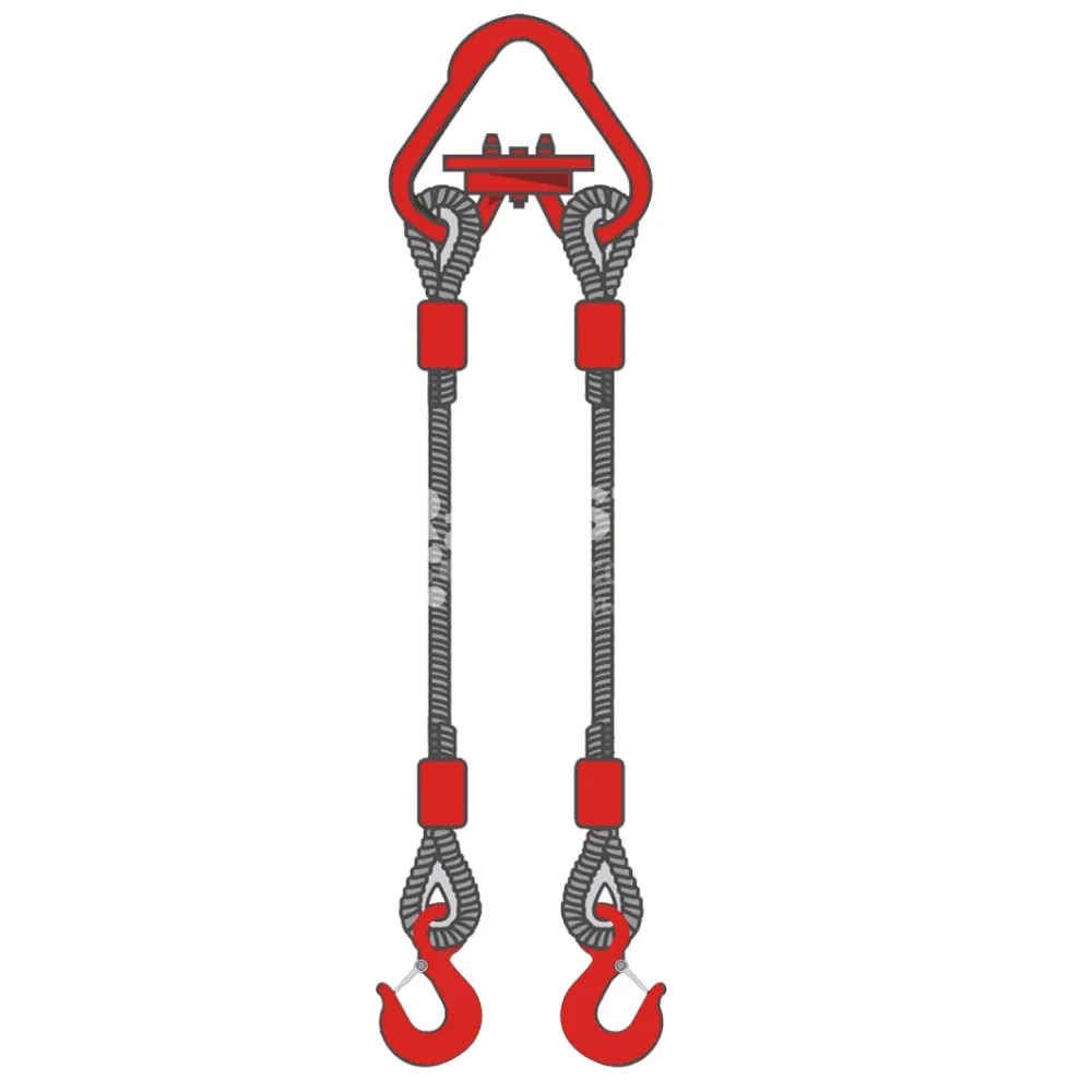 Строп канатный двухветвевой 2СК 10 т, 5 м неоцинкованный