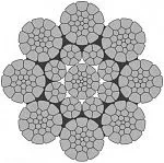 Стальной канат PYTHON Super 8CD (8xK26) 42 мм, sZ Galv, 1960 N/mm2 — фото превью