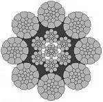 Стальной канат PYTHON Super 8C (8xK26) 27 мм, zS Galv, 1960 N/mm2 — фото превью