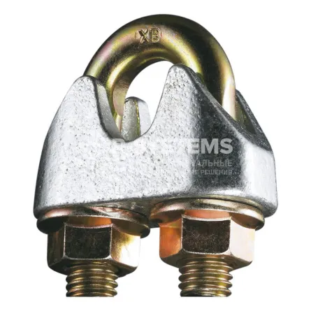 Зажим канатный грузоподъемный DIN 1142 52 мм, оцинкованный - основное фото