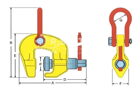 Захват-струбцина Haklift LTTSCC6 6 т, лист 0-75 мм - дополнительное фото 1