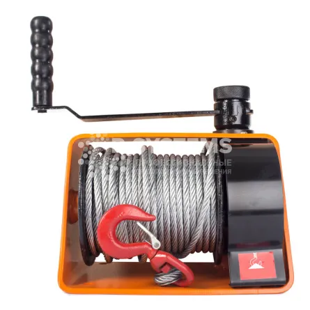 Лебедка ручная червячная TOR ЛРЧ 1000 (VS) г/п 1 т, L=35 м - дополнительное фото 1