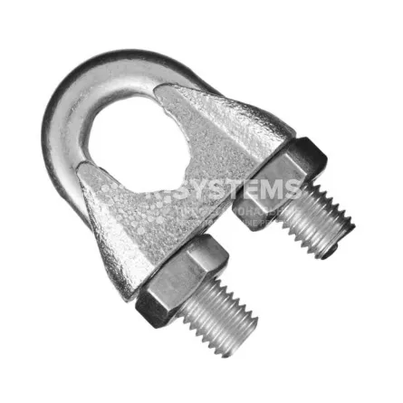 Зажим для троса DIN 741 40 мм, оцинкованный - дополнительное фото 1