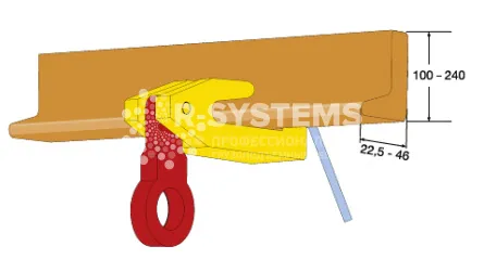 Захват винтовой судостроительный Terrier 1.5 TBS г/п 1,5 т, профиль 100-240 мм - дополнительное фото 3