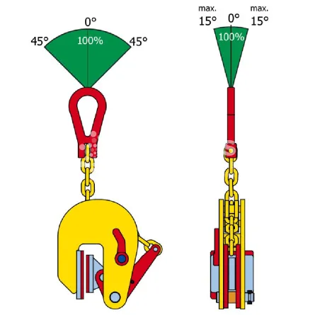 Захват вертикальный Terrier 1.5 TNMK г/п 1,5 т, лист 1-40 мм - дополнительное фото 4