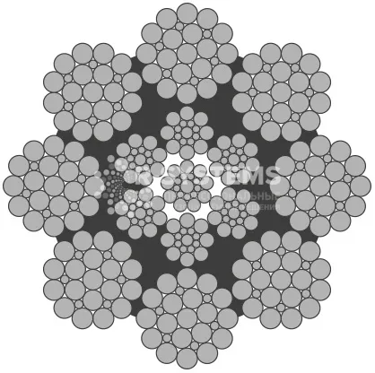 Стальной канат PYTHON Super 8R (8x25) 30 мм, zS Galv, 1960 N/mm2 Стальной канат PYTHON Super 8R (8x25) 30 мм, zS Galv, 1960 N/mm2 - основное фото