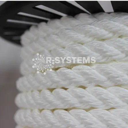 Канат полиамидный 3-х прядный тросовой свивки 8 мм (ПАТ), 220 м - основное фото