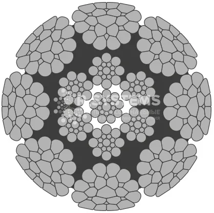 Стальной канат PYTHON Super 8S (8xK25) 15 мм, sZ Galv, 1960 N/mm2 Стальной канат PYTHON Super 8S (8xK25) 15 мм, sZ Galv, 1960 N/mm2 - основное фото