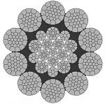 Стальной канат PYTHON Ultra CP (10xK31) 68 мм, zS Galv, 1960 N/mm2 — фото превью