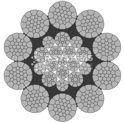 Стальной канат PYTHON Ultra CP (10xK31) 74 мм, sZ Galv, 1960 N/mm2 Стальной канат PYTHON Ultra CP (10xK31) 74 мм, sZ Galv, 1960 N/mm2 - основное фото