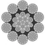 Стальной канат PYTHON Ultra CP (10xK31) 58 мм, sZ Galv, 1960 N/mm2 — фото превью