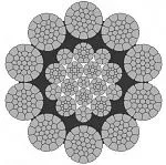 Стальной канат PYTHON Ultra CP (10xK31) 30 мм, zS Galv, 1960 N/mm2 — фото превью