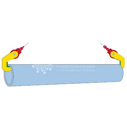 Захват горизонтальный для труб Terrier 3 TPH (2 шт), г/п 3 т, труба 0-40 мм - дополнительное фото 5