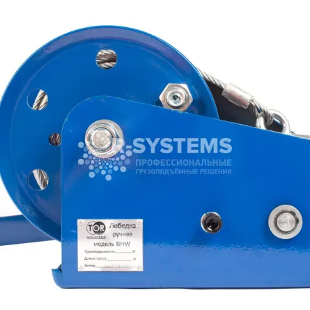 Лебедка ручная барабанная TOR ЛБ-1800 (BHW) г/п 0,8 т, L=10 м - дополнительное фото 2