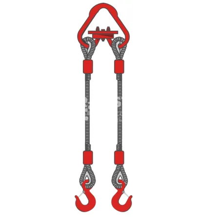 Строп канатный двухветвевой 2СК 1 т, 0,8 м оцинкованный - основное фото