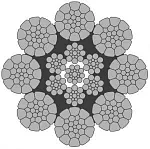 Стальной канат PYTHON Super 8C (8xK26) 20 мм, sZ Galv, 1960 N/mm2 — фото превью