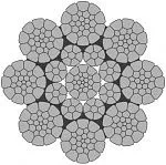 Стальной канат PYTHON Super 8CD (8xK26) 25 мм, zS Galv, 1960 N/mm2 — фото превью