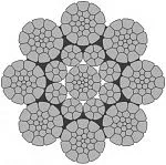 Стальной канат PYTHON Super 8CD (8xK26) 33 мм, zS Galv, 1960 N/mm2 — фото превью