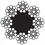 Стальной канат DIN 3062 8 мм, ГЛ-ВК-Н-Р-Т-1770/180 МС А1 — фото превью