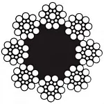 Лифтовой стальной канат Мечел 8x19S 12 ГЛ 1570/160 SFC — фото превью