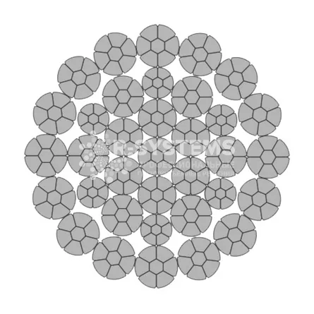 Стальной канат 35xK7 22 мм, zZ Galv, 1960 N/mm2 Стальной канат 35xK7 22 мм, zZ Galv, 1960 N/mm2 - основное фото