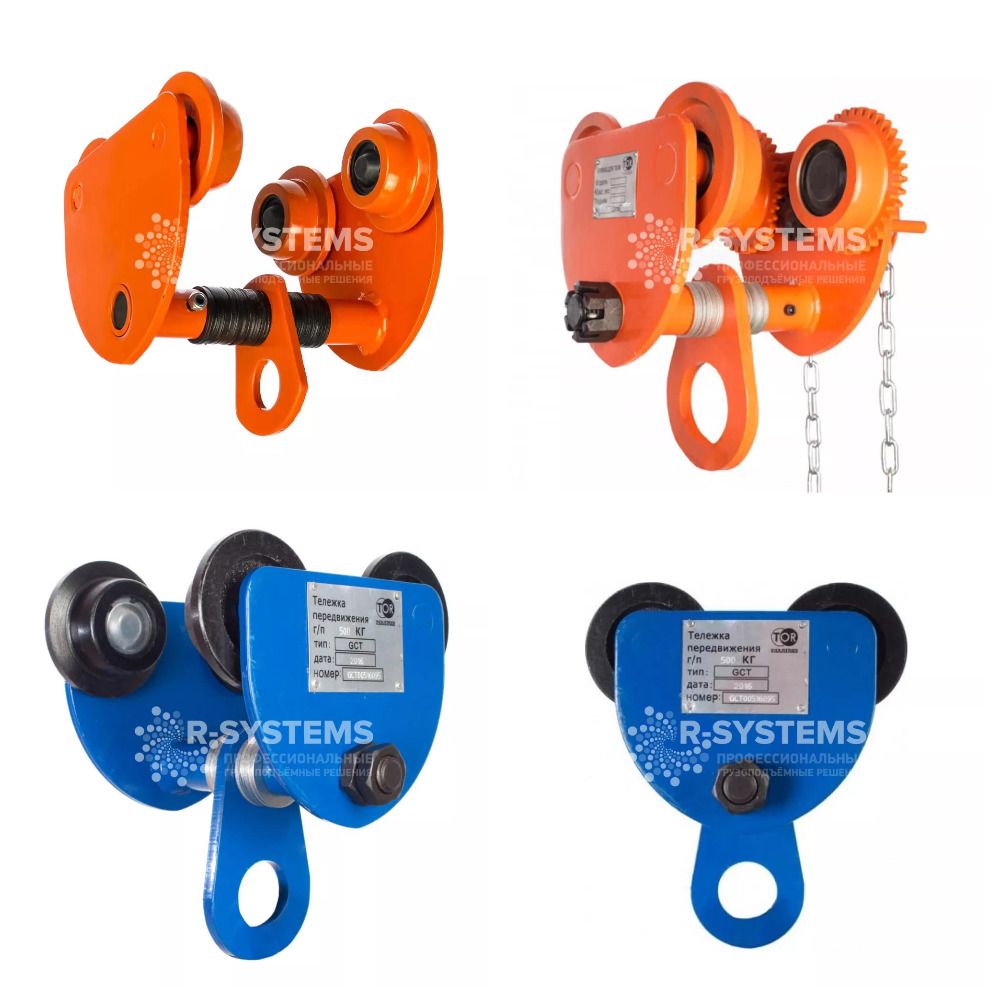 холостые и приводные тележки для талей