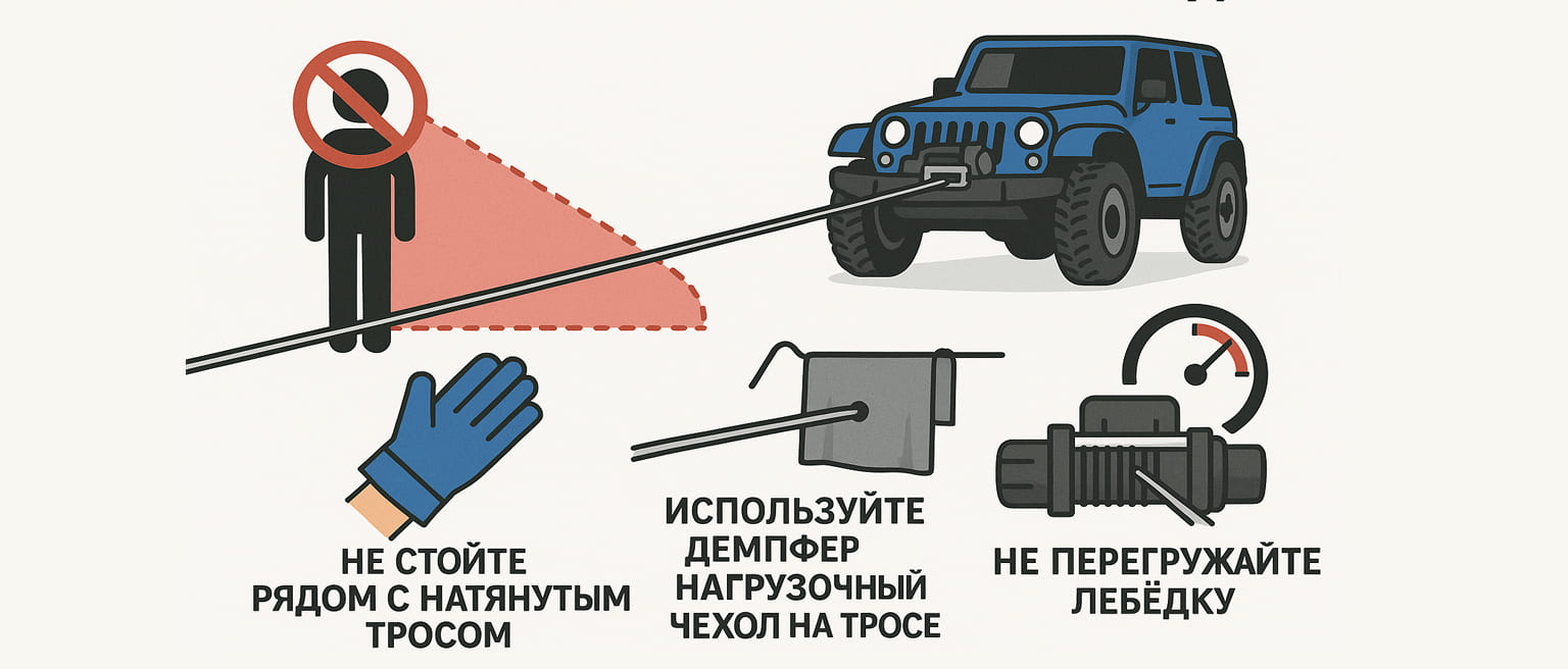 использование полиспаста с лебедкой